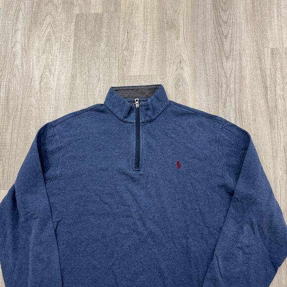 Polo Ralph Lauren 1/4 Zip Pullover Men's Extra Large XL Blue Preppy Office - Picture 2 of 8